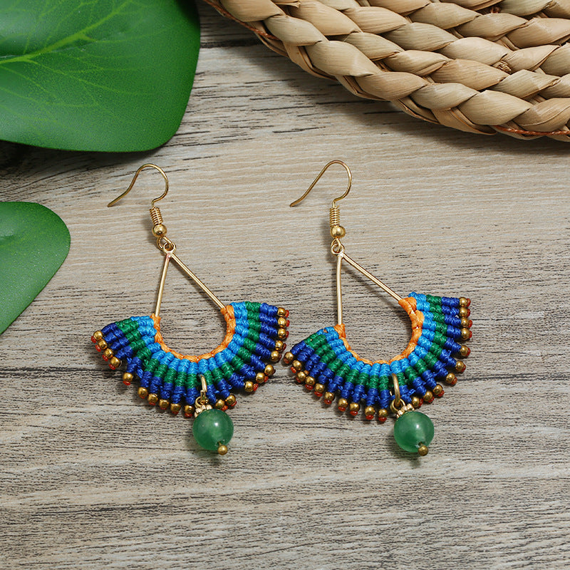 Wholesale Braided Vintage Alloy Earrings
